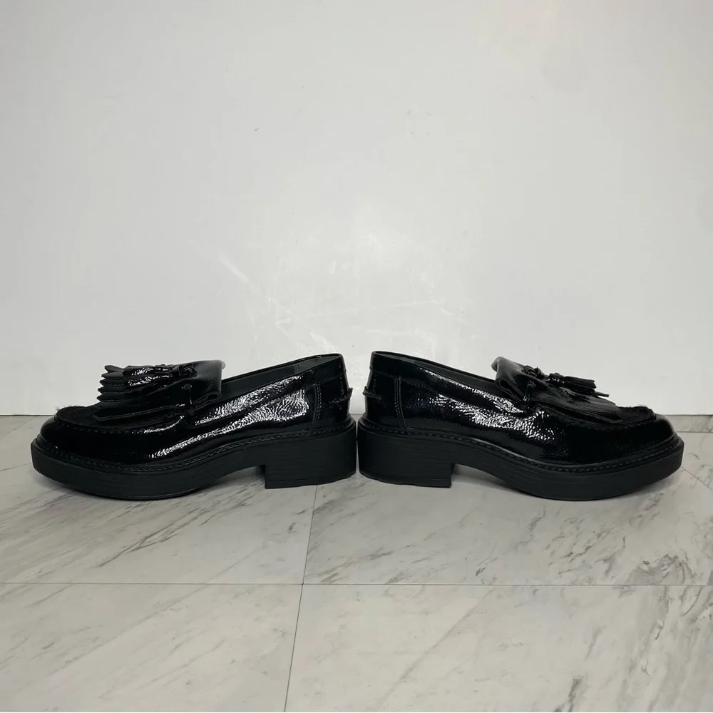 Franco Sarto Kili Black Patent Platform Loafer 6M